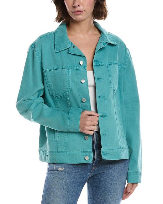 L'Agence Blue Mack Oversized Jacket