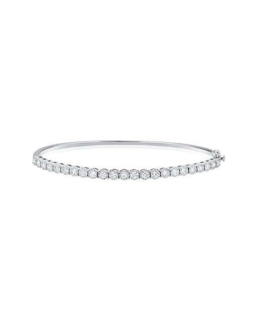 Sabrina Designs White 14k 1.06 Ct. Tw. Diamond Bangle Bracelet