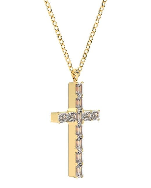 Lab Grown Diamonds Metallic 14K 3.00 Ct. Tw. Lab-Grown Diamond Necklace