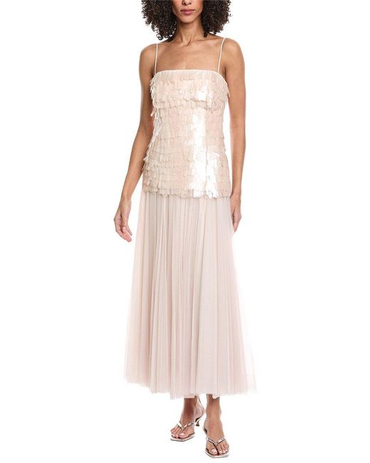 Jonathan Simkhai Pink Maxine Bustier Midi Dress