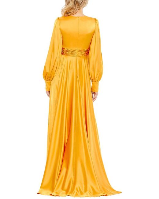 Mac Duggal Yellow A-Line Gown