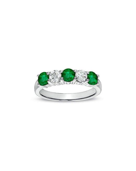 Diana M Green Fine Jewelry 14k 1.11 Ct. Tw. Diamond & Emerald Ring Set