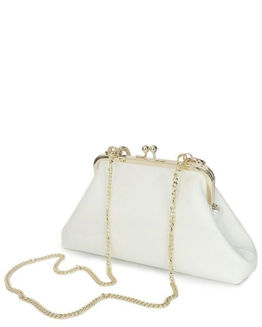 Tiffany & Fred Paris White Iconic Frame Leather Shoulder Bag