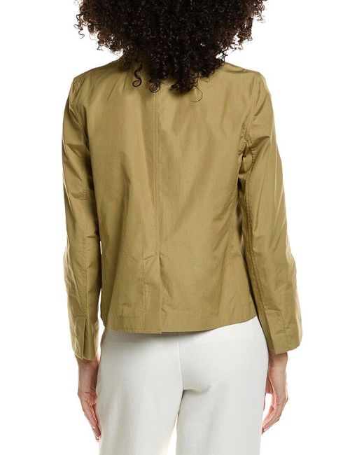 Lafayette 148 New York Green Cropped Boyfriend Blazer