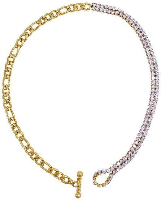 Adornia Metallic 14k Plated Toggle Necklace