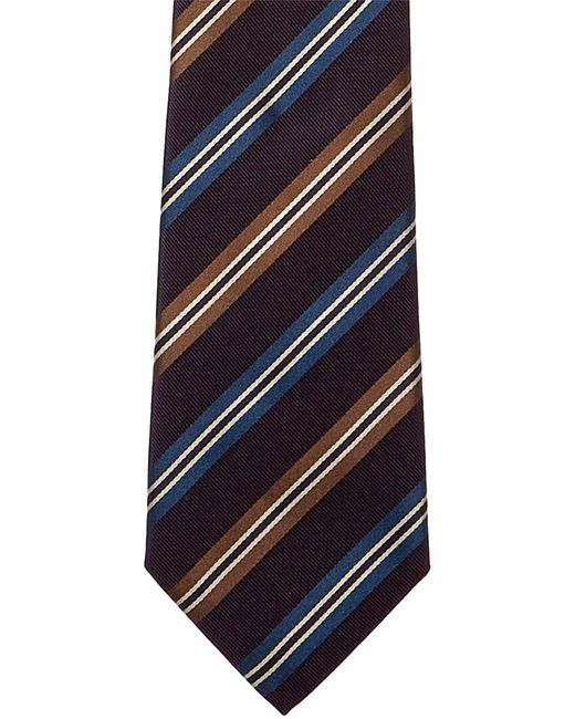 Canali Blue Navy Stripes Silk Tie for men