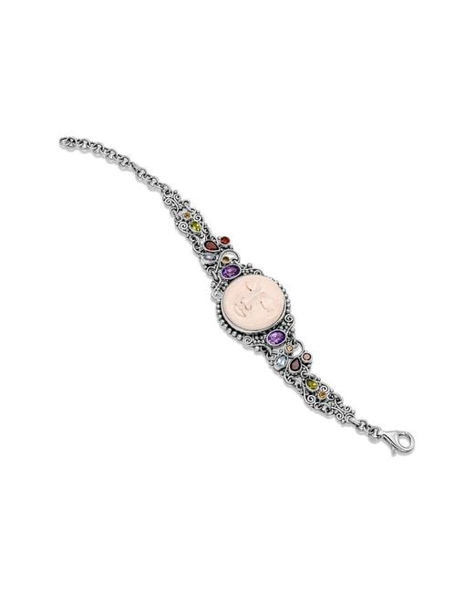 Samuel B. Metallic 26.15 Ct. Tw. Gemstone Bone Bracelet
