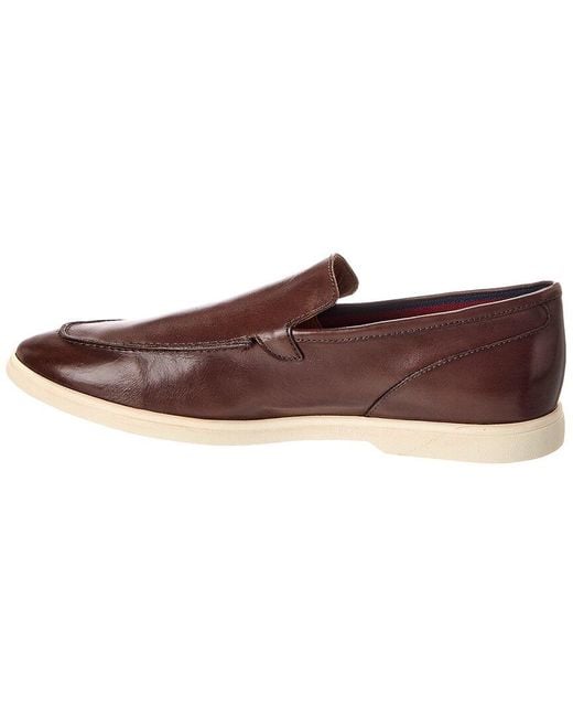 Donald J Pliner Brown Corso Leather Sneaker for men