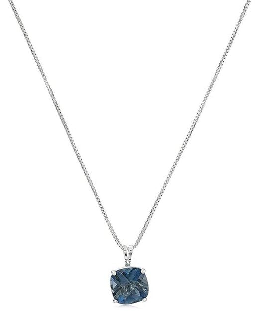 MaxColor Metallic 14k 2.05 Ct. Tw. Londen Blue Topaz Pendant Necklace
