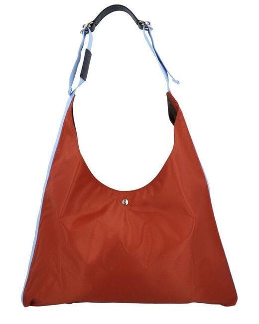 Longchamp Red Re-Play Nylon Tote