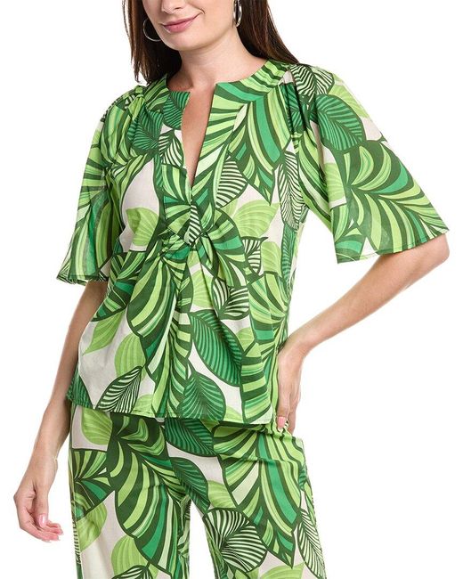 FLORA BEA NYC Green Mona Top