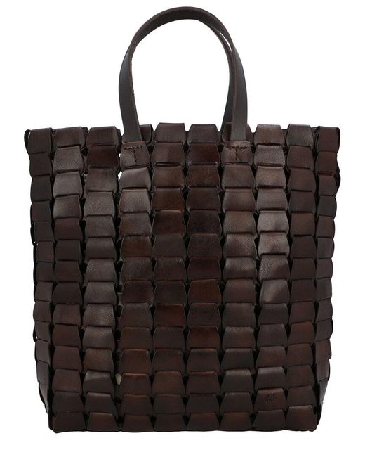 Dragon Diffusion Black Link Tote Leather Tote