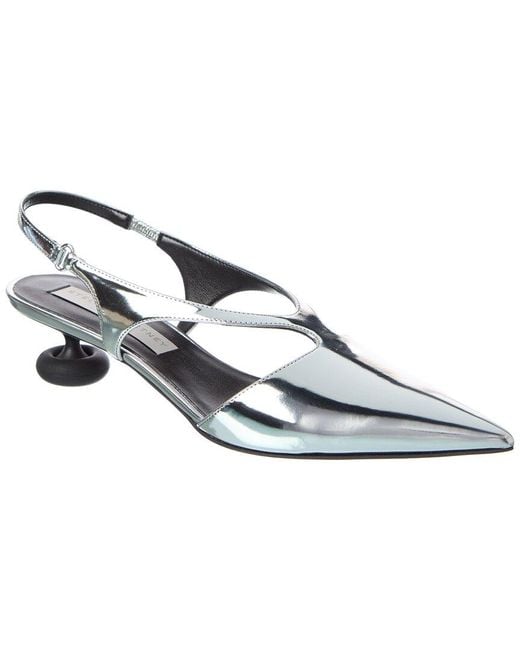 Stella McCartney White Shroom Slingback Pump