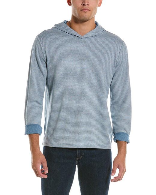 Vince Blue Textured Rib Wool & Cashmere-blend 1/4-zip Pullover for men