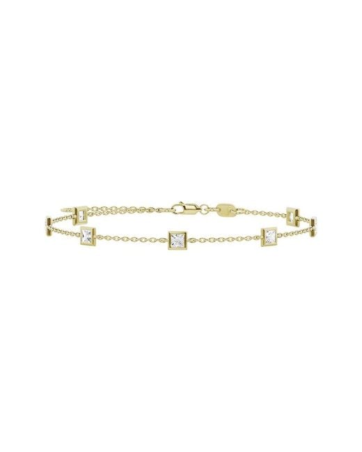 Lab Grown Diamonds White 14K 1.00 Ct. Tw. Lab-Grown Diamond Station Bracelet