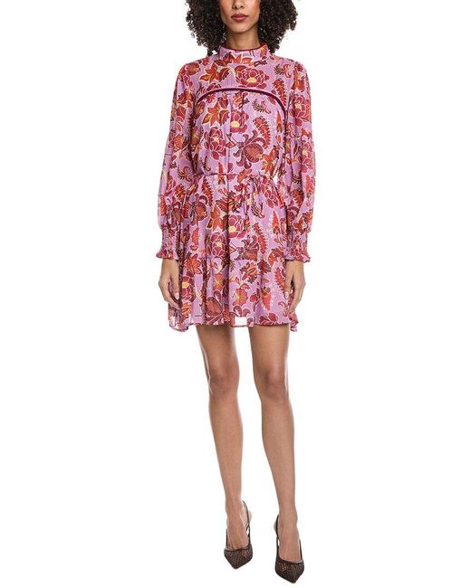 Fate Red Printed Mini Dress