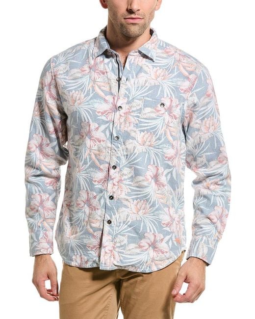 Tommy Bahama Gray Canyon Beach Rustic Blooms Shirt for men