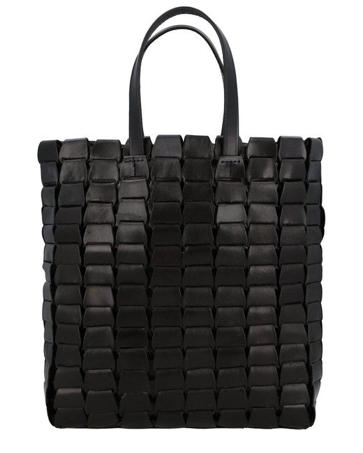 Dragon Diffusion Black Link Tote Leather Tote