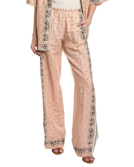 Palm Angels Natural Linen-Blend Pant