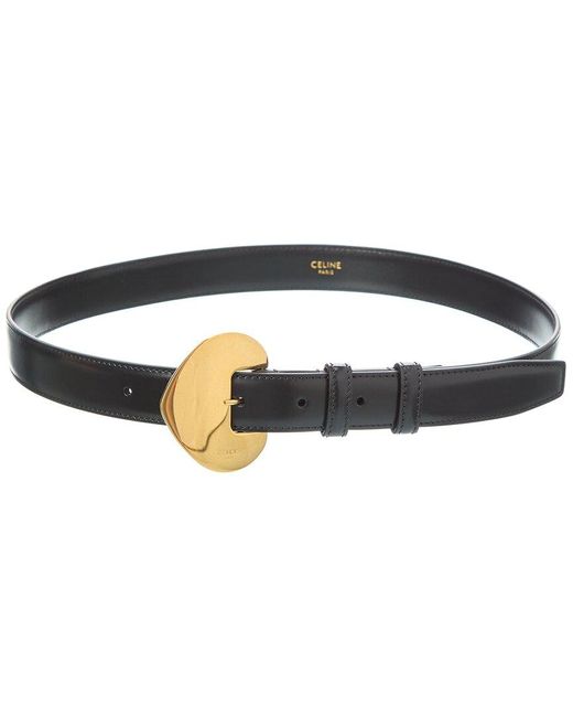 Céline Blue Triomphe Small Leather Belt