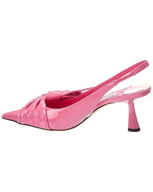 Jimmy Choo Pink Elinor 65 Patent Slingback Pump