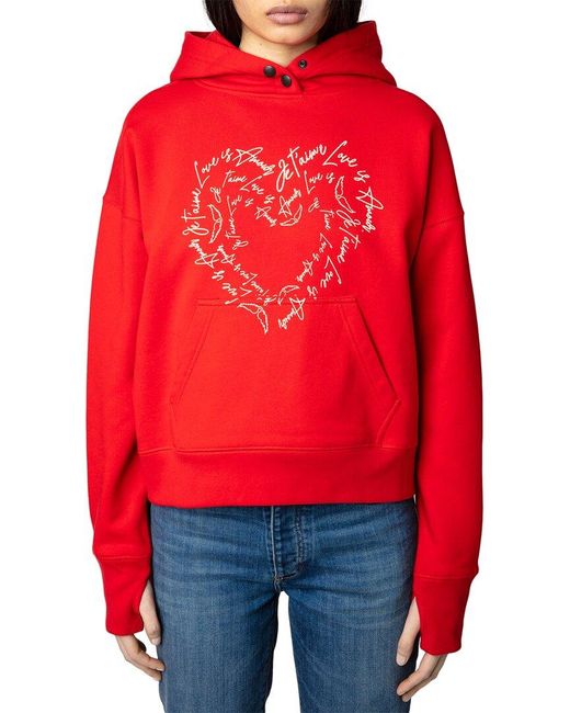 Zadig & Voltaire Red Mia Heart St-valentin Sweatshirt