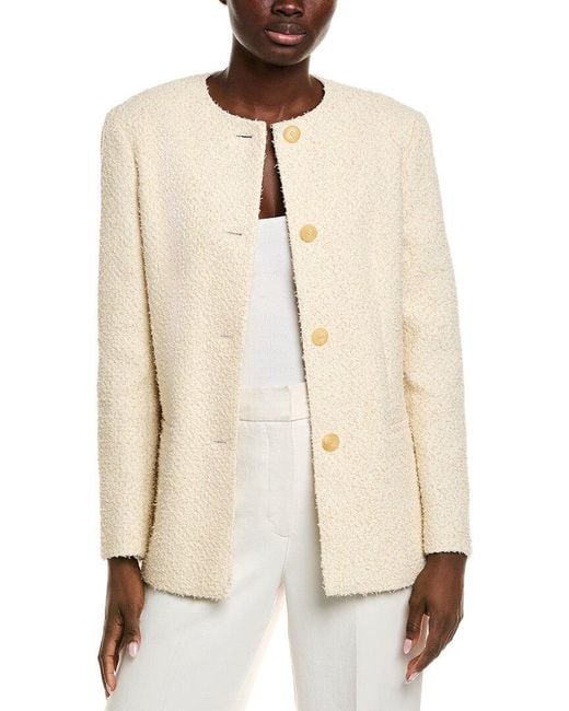 Lafayette 148 New York Natural Collarless Jacket