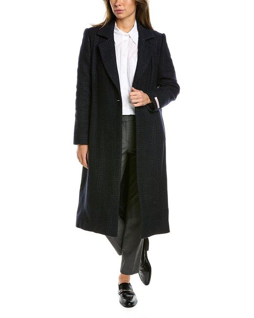 Ted Baker Black Jojoe Wool-blend Straight Coat