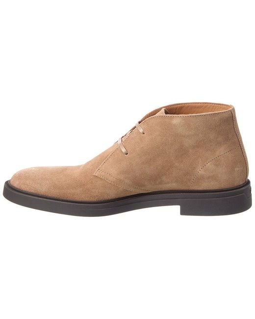 Boss Brown Calev Suede Boot for men