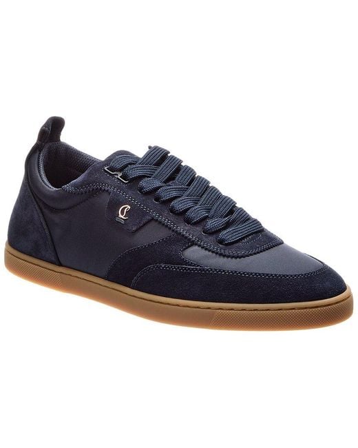 Christian Louboutin Blue Tutti Rui Nylon & Suede Sneaker for men
