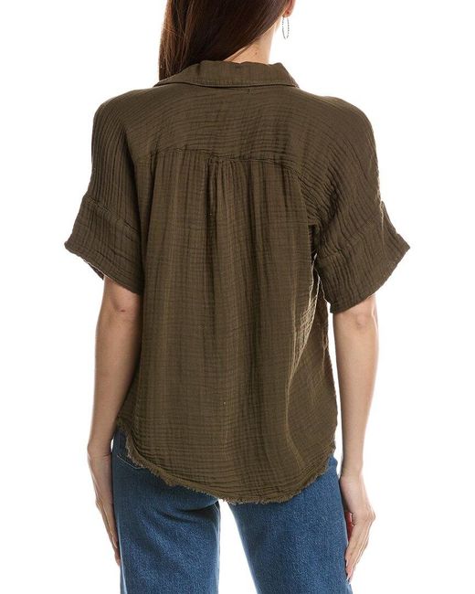 Michael Stars Brown Bailey Button-Down Shirt