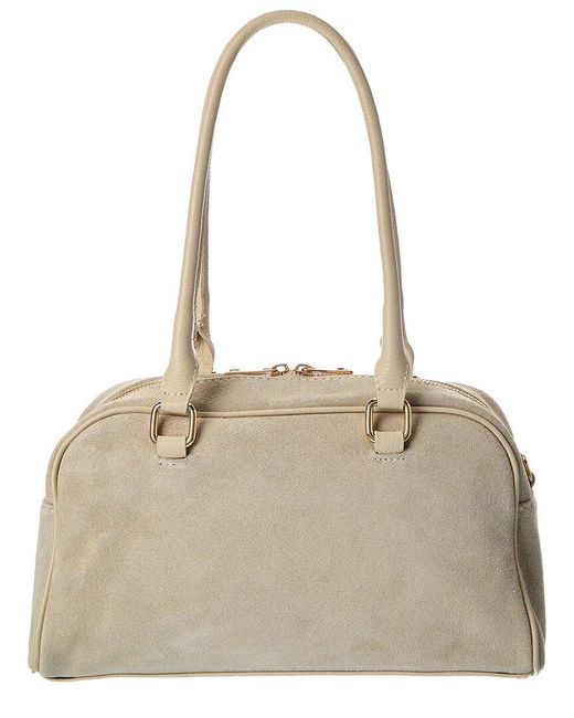Isabella Rossetti Natural Kiki27 Suede Shoulder Bag