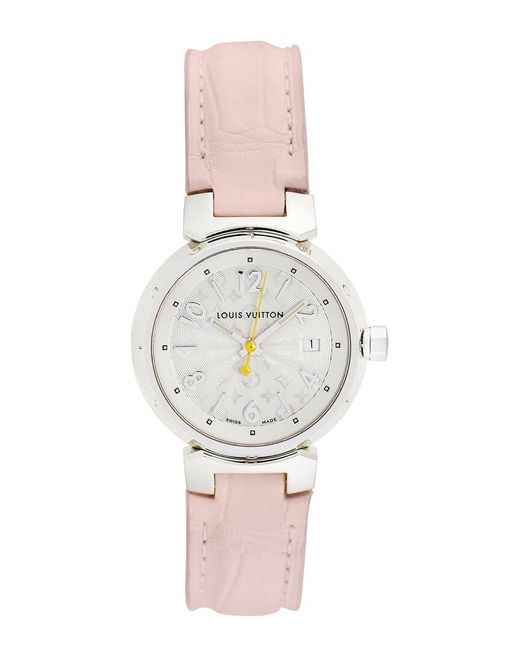 Louis Vuitton White Tambour Watch, Circa 2000S (Authentic Pre-Owned)