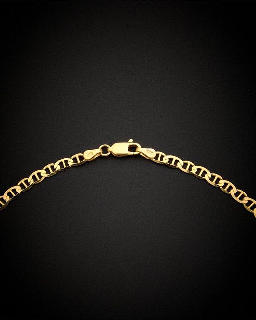 Italian Gold Black 14k Mariner Necklace