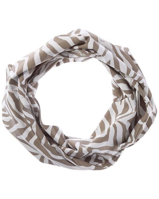 Brunello Cucinelli Gray Silk Scarf