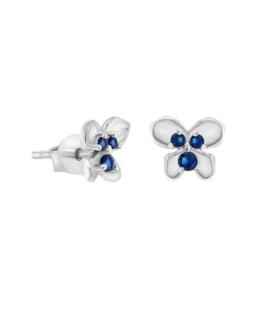 Donatello Gian Blue Gemstone Cz Stud Earrings