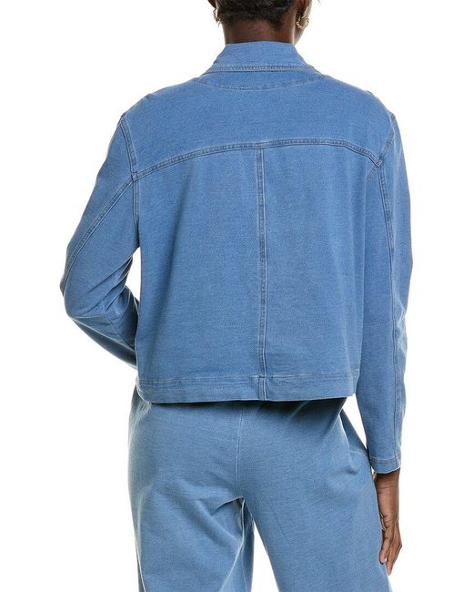 Nanette Lepore Blue Knit Denim Jacket