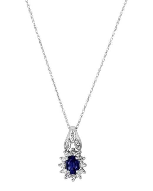 Le Vian Metallic Le Vian Blueberry Sapphire 14K 0.70 Ct. Tw. Diamond & Sapphire Pendant Necklace