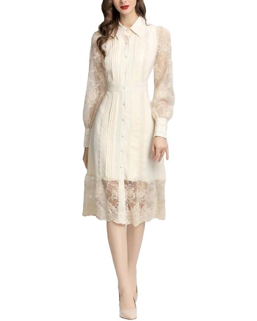 BURRYCO Dress in Natural | Lyst