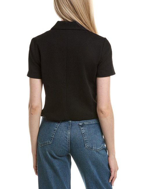Laundry by Shelli Segal Black Button-Up Jacket