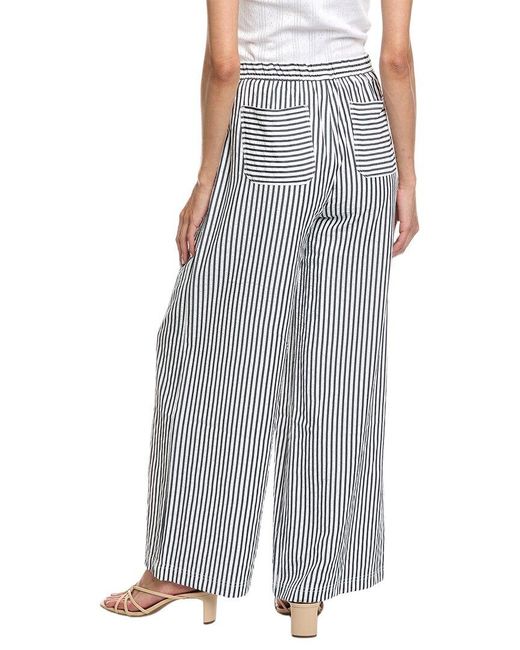 Splendid Gray Capri Palazzo Stripe Pant