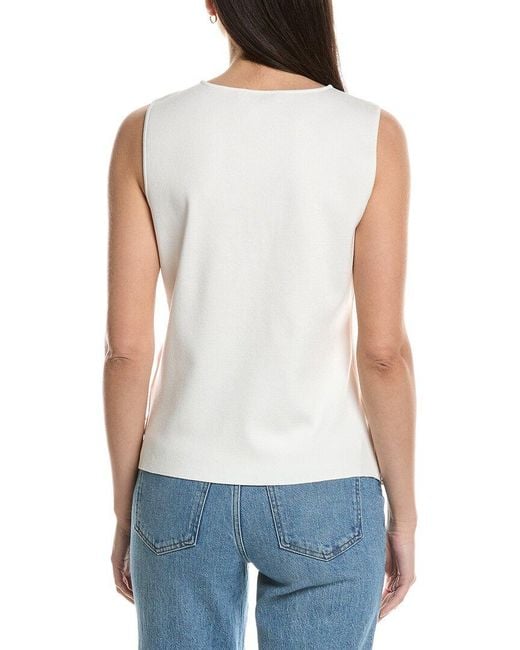 Ellen Tracy Blue Button Front Sweater Vest