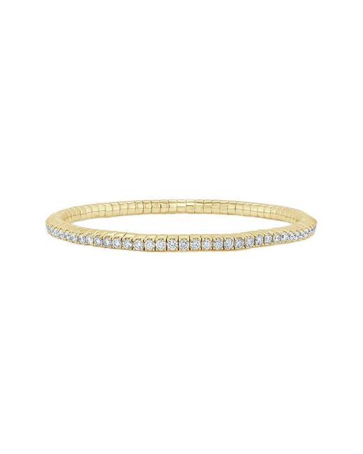 Sabrina Designs White 14k 3.20 Ct. Tw. Diamond Flexible Bangle Bracelet
