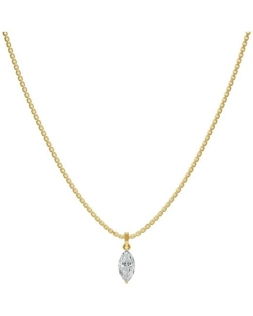 Lab Grown Diamonds Metallic 18K Plated 1.00 Ct. Tw. Lab-Grown Diamond Necklace