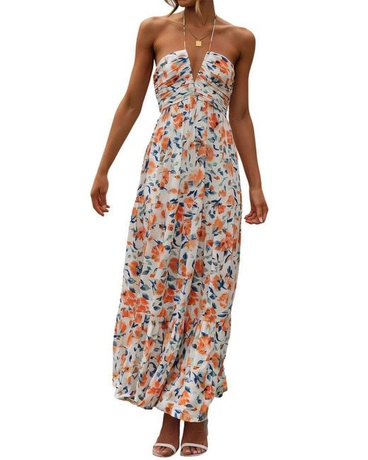 Linda Charm White Midi Dress