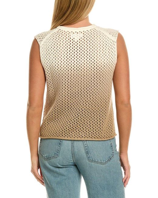 Velvet By Graham & Spencer Blue Nina Sleeveless Cashmere-Blend Sweater