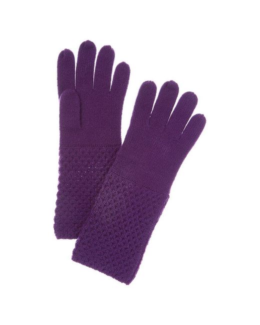 Forte Red Cable Texture Stitch Cashmere Gloves