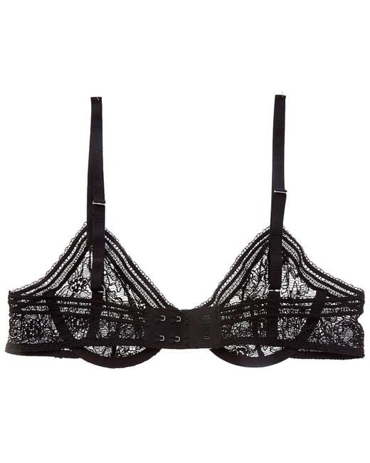 Wolford Black Graphic Lace Underwire Demi Bra