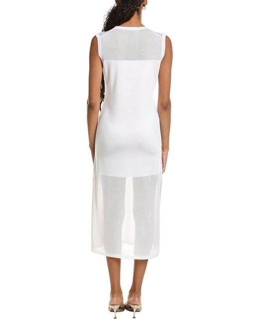 Kenneth Cole White Semi Sheer Dress
