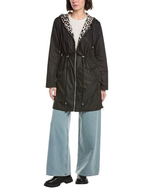 Ellen Tracy Black Reversible Rain Jacket